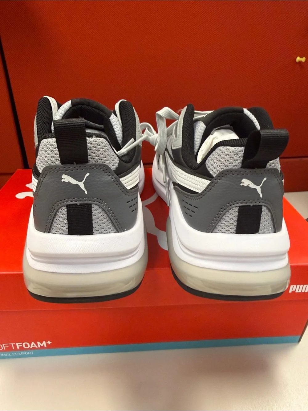 Puma Men’s Gray, White & Black SoftFoam+ Casual Sneakers